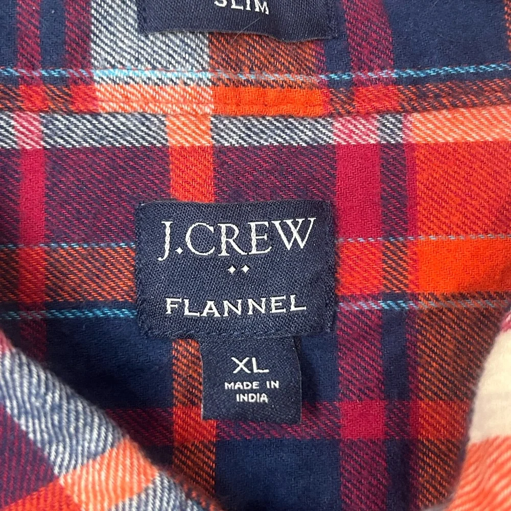 J. Crew Men's Multicolor Plaid Button‎ Down Shirt XL Cottagecore